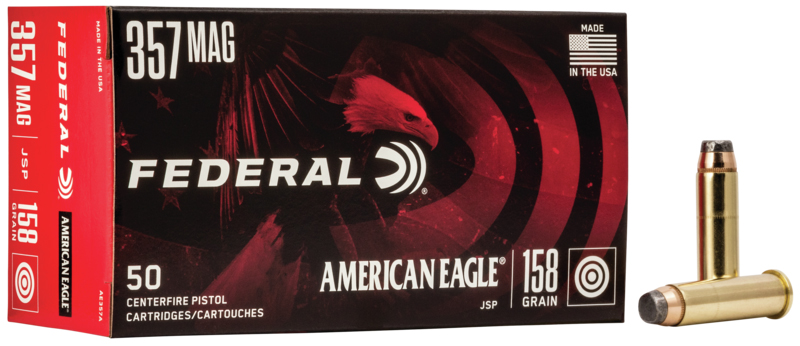 FEDERAL 357 MAG 158GR JSP, 1000RDS/CS