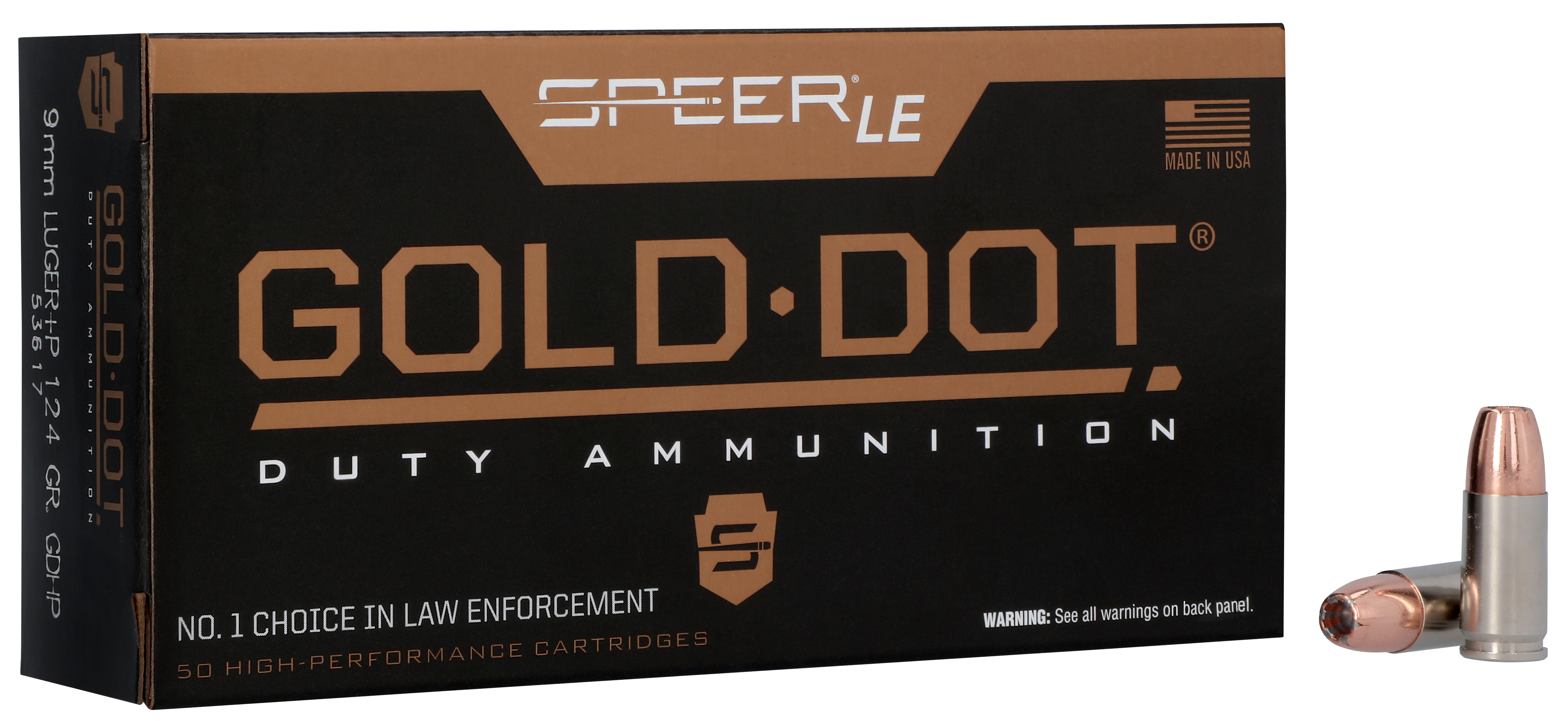 SPEER GOLD DOT 9MM+P 124 GRAIN HOLLOW POINT 